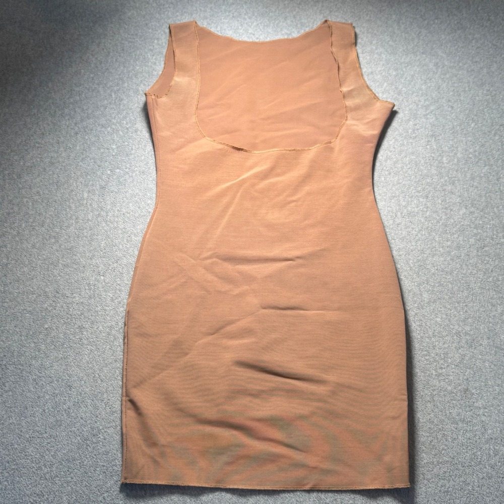 Suzanne Somers Collection Tan Shapewear‎ Slip Dress Scoop Back Medium 22-318 USA
